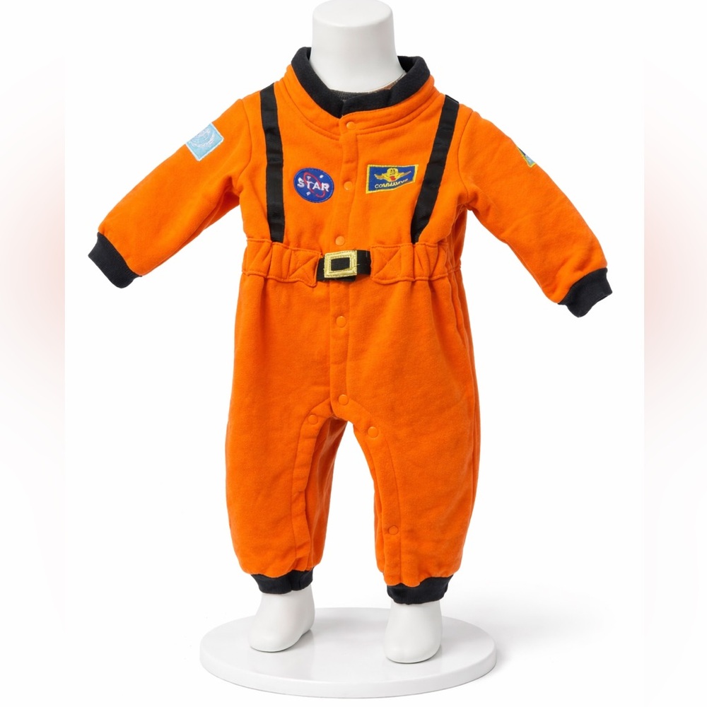 Vibrant Orange Space Explorer Bodysuit
